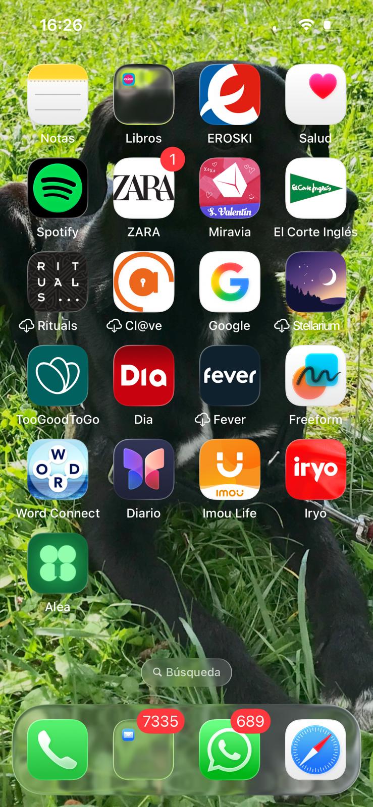 Icono de Alea en la pantalla de inicio de iPhone